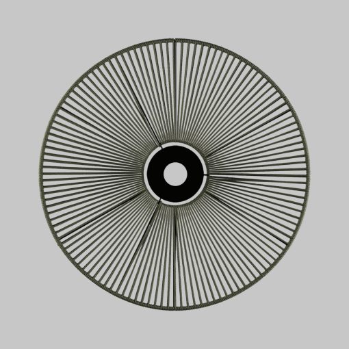 Lampshade 3913/70 Textured Black/Alga D680xH70 mm + Black Textured Metal Disc