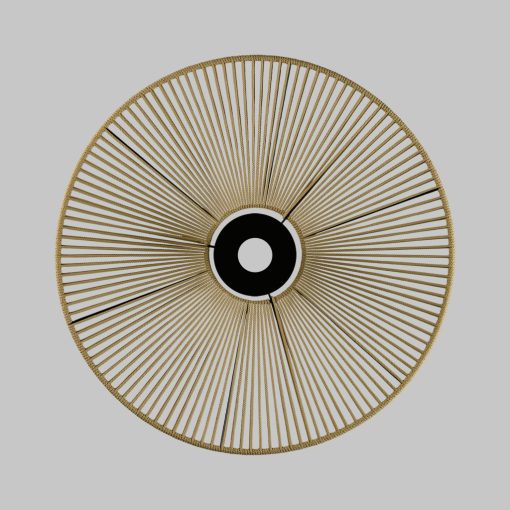 Lampshade 3913/70 Textured Black/Sand D680xH70 mm + Black Textured Metal Disc