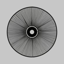 Lampshade 3913/70 Textured Black/Black D680xH70 mm + Black Textured Metal Disc