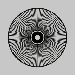   Lampshade 3913/70 Textured Black/Black D680xH70 mm + Black Textured Metal Disc