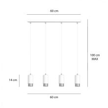 FUMIKO 4 WH/KRÓM