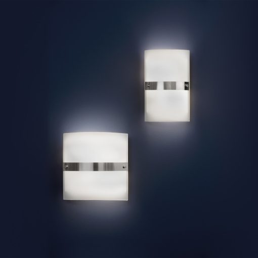Milano Wall Lamp 16/329 Sat. Nickel, LED E14 2x9W, CL.I