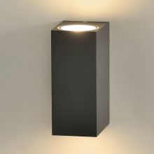 Okra Wall Lamp 16/2014 Textured Anthracite, LED 2x6W 3000K 1100lm, CRI90 CL.I IP54, Integrated LED