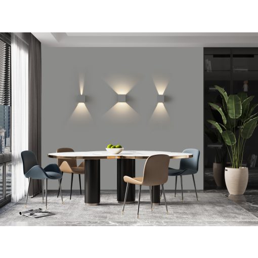 Kendo Wall Lamp 16/2032-10 Textured White, LED COB 2x6W 3000K 850lm, CRI90 CL.I IP65