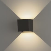 Kendo Wall Lamp 16/2032-10 Textured Black, LED COB 2x6W 3000K 850lm, CRI90 CL.I IP65