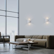 Kowa Wall Lamp 16/2033-14 Textured White, LED COB 2x6W 3000K 850lm, CRI90 CL.I IP65