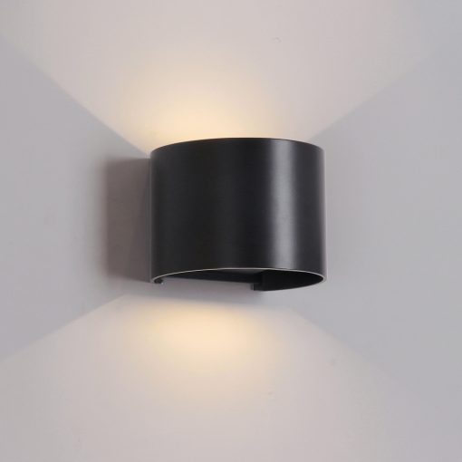 Kowa Wall Lamp 16/2033-14 Textured Black, LED COB 2x6W 3000K 850lm, CRI90 CL.I IP65