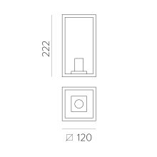 Cube Wall Lamp 16/2039-12 Textured Anthracite, LED E27 15W, CL.I IP54
