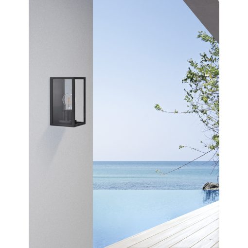 Cube Wall Lamp 16/2039-12 Textured Anthracite, LED E27 15W, CL.I IP54