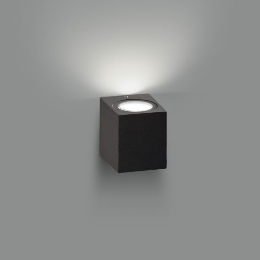 Okra Wall Lamp 16/2041 Textured Anthracite, LED 6W 3000K 550lm, CRI90 CL.I IP54, Integrated LED