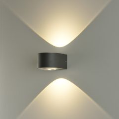   Ania Wall Lamp 16/2060-2 Textured Anthracite, LED 2x6W 3000K 1080lm, CRI80 CL.I IP65