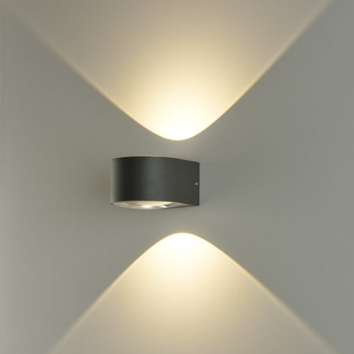 Ania Wall Lamp 16/2060-2 Textured Anthracite, LED 2x6W 3000K 1080lm, CRI80 CL.I IP65