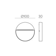 Spica Wall Lamp 16/2061 Textured Anthracite, LED 4W 3000K 175lm, CRI80 CL.I IP65
