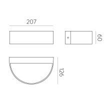 Aysel Wall Lamp 16/2069 Textured Anthracite, LED 2x5W 3000K 715lm, CRI80 CL.I IP65