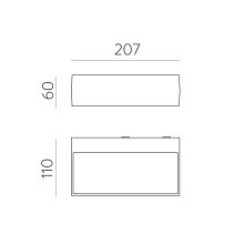 Draco Wall Lamp 16/2070 Textured Anthracite, LED 2x5W 3000K 715lm, CRI80 CL.I IP65