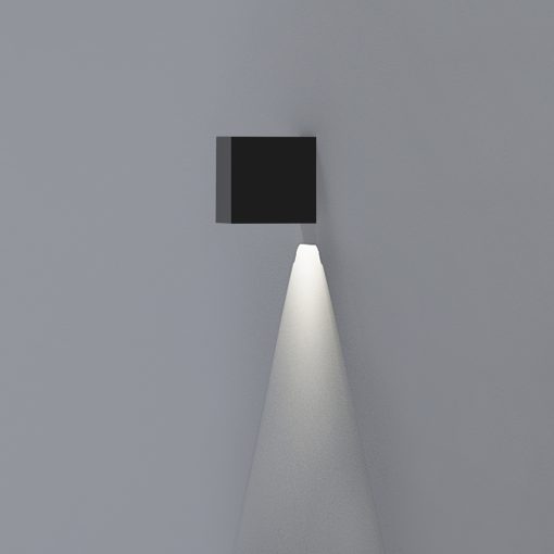Hamal Wall Lamp 16/2081 Textured Anthracite, LED COB 9W 3000K 811lm, CRI80 CL.I IP65, Integrated LED