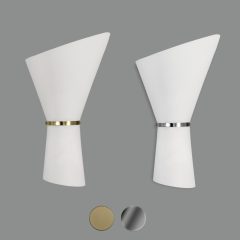   Perla Wall Lamp 16/3020 Opal/Chrome/Gold, LED E27 2x15W, CL.I