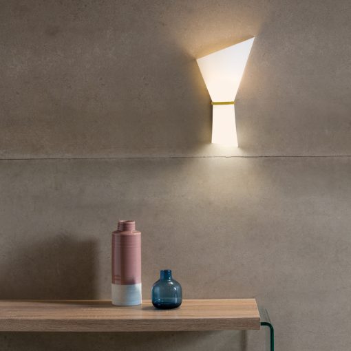 Perla Wall Lamp 16/3020 Opal/Chrome/Gold, LED E27 2x15W, CL.I