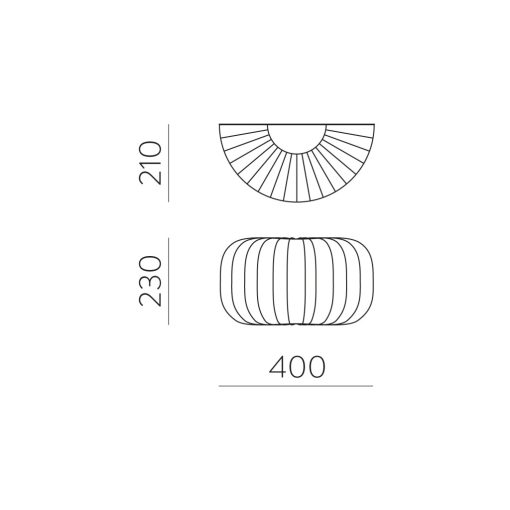 Mirta Wall Lamp 16/3055-40 Stone, LED E27 15W, CL.II