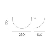 Dina Wall Lamp 16/3071 Opal, LED E27 15W, CL.I