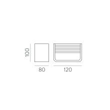Icon Wall Lamp 16/3089-10 Textured Black, LED 8.5W 890lm, CRI90 CL.II, Integrated LED, Kelvin 2700K-3000K Slide Switch