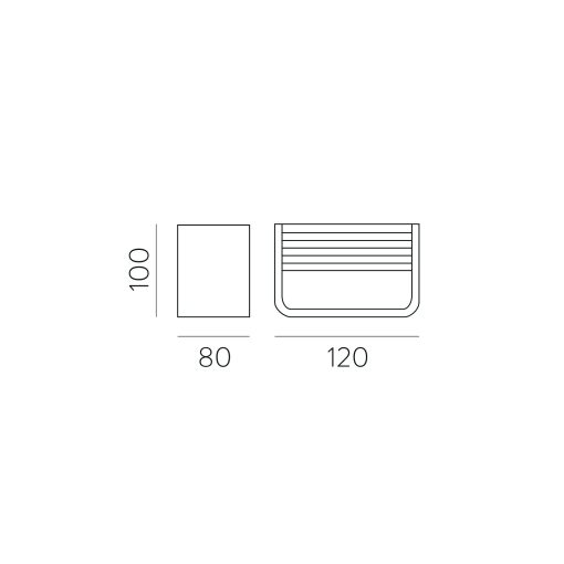 Icon Wall Lamp 16/3089-10 Textured Black, LED 8.5W 890lm, CRI90 CL.II, Integrated LED, Kelvin 2700K-3000K Slide Switch