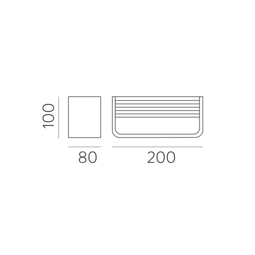 Icon Wall Lamp 16/3089-20 Textured Black, LED 10.5W 1100lm, CRI90 CL.II, Integrated LED, Kelvin 2700K-3000K Slide Switch