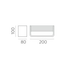 Icon Wall Lamp 16/3089-20 Technical Gold, LED 10.5W 1100lm, CRI90 CL.II, Integrated LED, Kelvin 2700K-3000K Slide Switch
