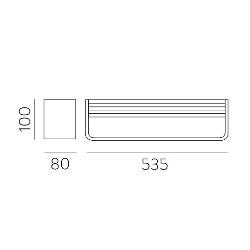 Icon Wall Lamp 16/3089-50 Textured Black, LED 32W 3162lm, CRI90 CL.II, Integrated LED, Kelvin 2700K-3000K Slide Switch