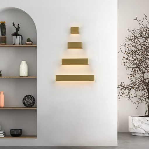 Icon Wall Lamp 16/3089-50 Technical Gold, LED 32W 3162lm, CRI90 CL.II, Integrated LED, Kelvin 2700K-3000K Slide Switch