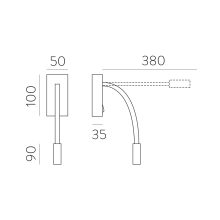 Cio Wall Lamp 16/3239 Textured White, LED 3W 3000K 285lm, CRI90 CL.I, Integrated LED, With switch, Adjustable