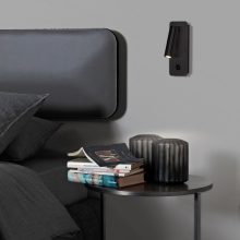 Aron Wall Lamp 16/3240 Textured Black, LED 3W 3000K 315lm, CRI90 CL.I, Integrated LED, With switch, Adjustable