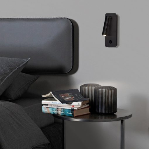 Aron Wall Lamp 16/3240 Textured Black, LED 3W 3000K 315lm, CRI90 CL.I, Integrated LED, With switch, Adjustable
