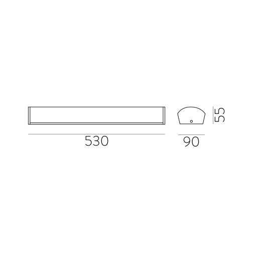 Aldo Wall Lamp 16/3432-53 Opal/Chrome, LED 18W 1300lm, CRI90 CL.II IP44, Integrated LED, 3000K-4000K Slide Switch
