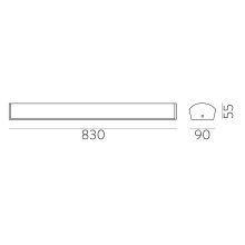 Aldo Wall Lamp 16/3432-83 Opal/Chrome, LED 32W 2330lm, CRI90 CL.II IP44, Integrated LED, 3000K-4000K Slide Switch