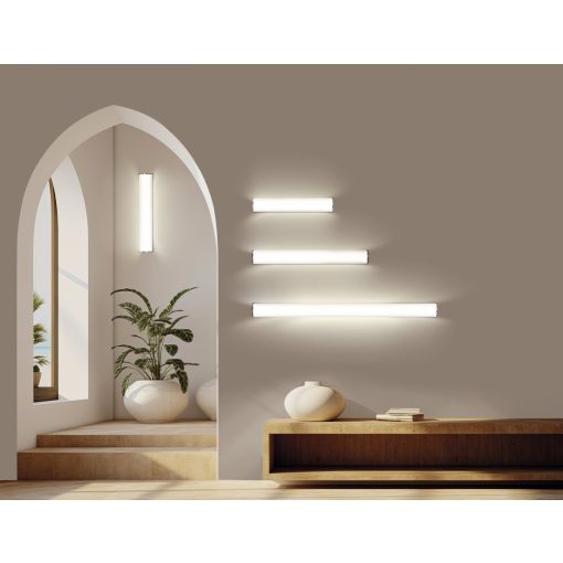 Aldo Wall Lamp 16/3432-83 Opal/Chrome, LED 32W 2330lm, CRI90 CL.II IP44, Integrated LED, 3000K-4000K Slide Switch