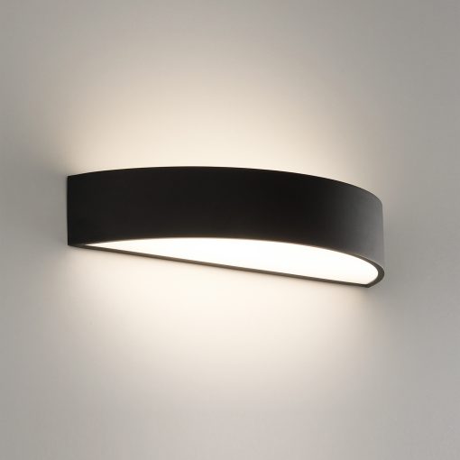 Isia Wall Lamp 16/3453-60 Textured Black, LED 2x22W 4875lm, CRI90 CL.I, Integrated LED, Kelvin 3000K-4000K Slide Switch