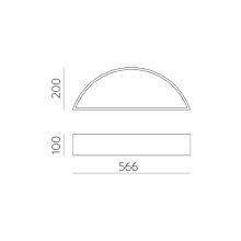 Isia Wall Lamp 16/3453-60 Technical Gold, LED 2x22W 4875lm, CRI90 CL.I, Integrated LED, Kelvin 3000K-4000K Slide Switch