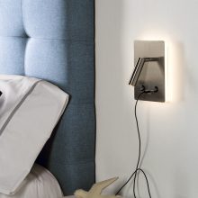 Manat Wall Lamp 16/3568 Textured White, LED 12W 3000K 970lm + 3W 3000K 285lm, CRI90 CL.I, Two switches, With USB, USB-C, Adjustable