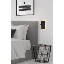 Manat Wall Lamp 16/3568 Nickel Mate, LED 12W 3000K 970lm + 3W 3000K 285lm, CRI90 CL.I, Two switches, With USB, USB-C, Adjustable
