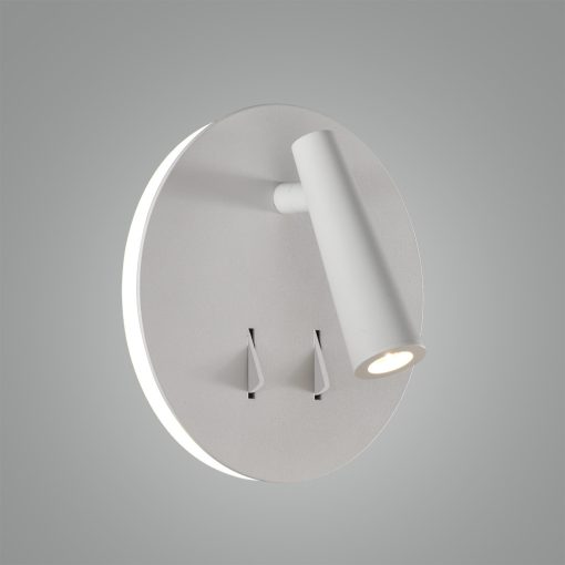 Panau Wall Lamp 16/3660 Textured White, LED 6W 3000K 540lm + 3W 3000K 285lm, CRI90 CL.I, Integrated LED, Two switches, Adjustable