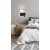   Hold Wall Lamp 16/3664 Textured Black, White Shade, LED 3W 3000K 285lm + LED E27 15W, CRI90 CL.I, Two switches, With USB, USB-C, Adjustable