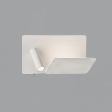 Laika Wall Lamp 16/3665 Textured White, LED 6W 2700K 600lm + 3W 2700K 315lm, CRI90 CL.I, Two switches, With USB, USB-C, Adjustable