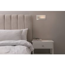 Laika Wall Lamp 16/3665 Textured White, LED 6W 2700K 600lm + 3W 2700K 315lm, CRI90 CL.I, Two switches, With USB, USB-C, Adjustable