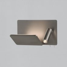 Laika Wall Lamp 16/3665 Nickel Matt, LED 6W 2700K 600lm + 3W 2700K 315lm, CRI90 CL.I, Two switches, With USB, USB-C, Adjustable