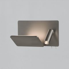   Laika Wall Lamp 16/3665 Nickel Matt, LED 6W 2700K 600lm + 3W 2700K 315lm, CRI90 CL.I, Two switches, With USB, USB-C, Adjustable