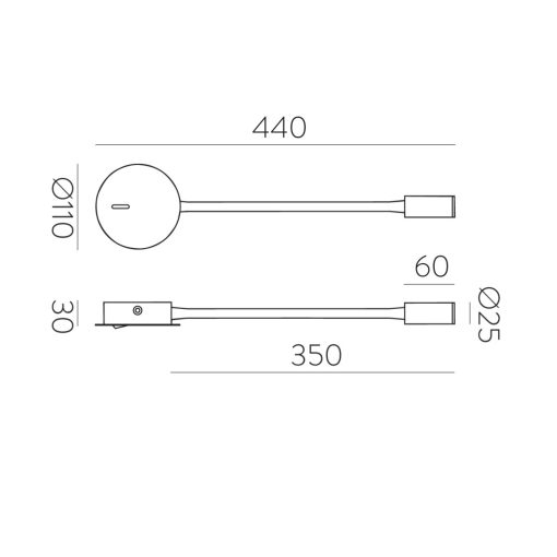 Lyon Wall Lamp 16/3699 Textured White, LED 3W 3000K 285lm, CRI90 CL.I, Integrated LED, With switch, Adjustable