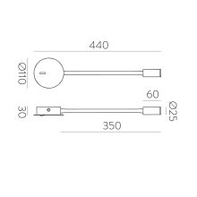 Lyon Wall Lamp 16/3699 Textured Black, LED 3W 3000K 285lm, CRI90 CL.I, Integrated LED, With switch, Adjustable