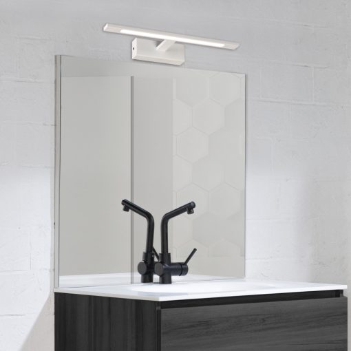 Menorca Wall Lamp 16/3730-45 Textured White, LED 12W 1480lm, CRI90 CL.II IP44, Integrated LED, 3000K-4000K Slide Switch