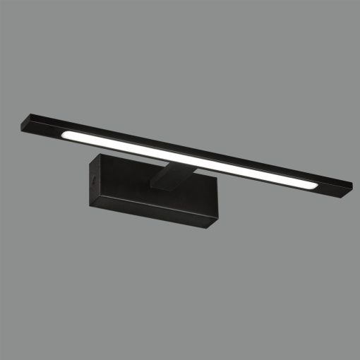 Menorca Wall Lamp 16/3730-45 Textured Black, LED 12W 1480lm, CRI90 CL.II IP44, Integrated LED, 3000K-4000K Slide Switch